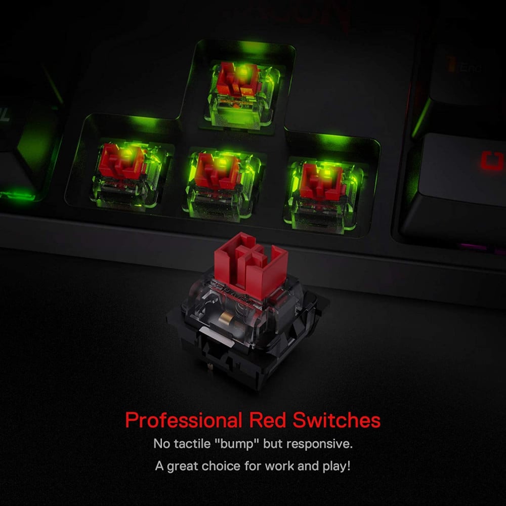 صورة كيبورد Redragon K582 SURARA RGB - الأداء الهادئ والدقة المثالية للألعاب رقم 9
