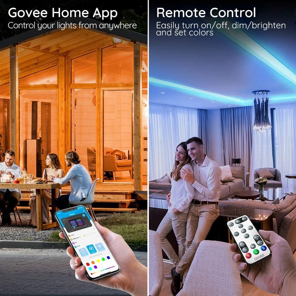 صورة شريط إضاءة LED ذكي من Govee – RGB متزامن مع الموسيقى، 16.4*2 قدم رقم 5