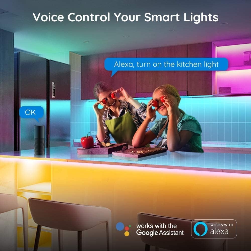 صورة شريط إضاءة LED ذكي من Govee – RGB متزامن مع الموسيقى، 16.4*2 قدم رقم 6