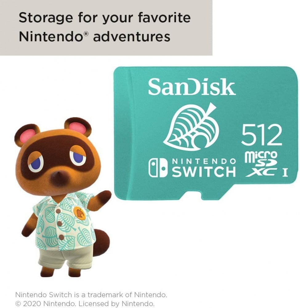 صورة بطاقة ذاكرة مايكرو اس دي اكس سي 512 جيجا SanDisk 512GB microSDXC Card, Licensed for Nintendo Switch Sdsqxao 512G Gnczn رقم 6