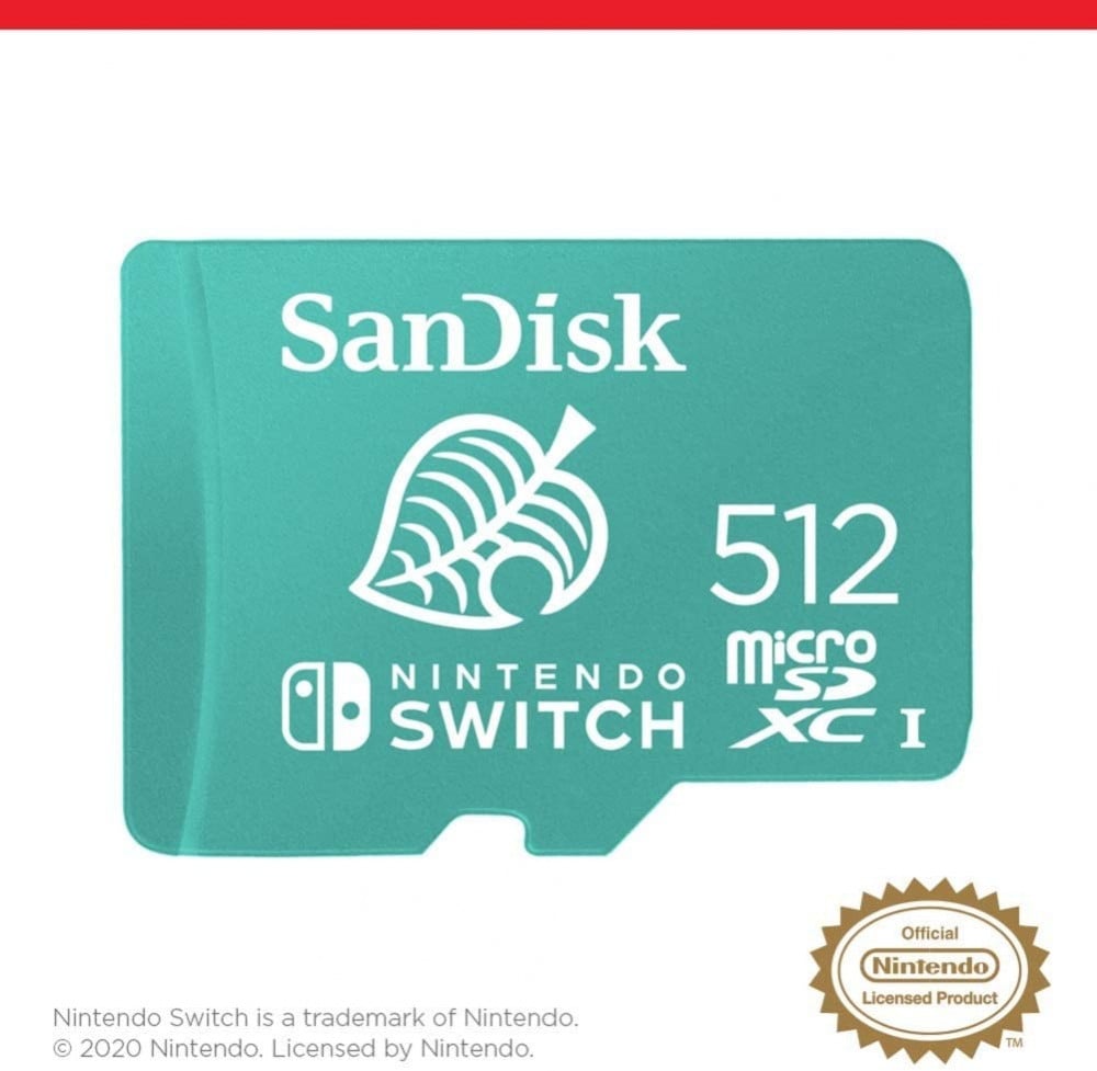 صورة بطاقة ذاكرة مايكرو اس دي اكس سي 512 جيجا SanDisk 512GB microSDXC Card, Licensed for Nintendo Switch Sdsqxao 512G Gnczn رقم 7
