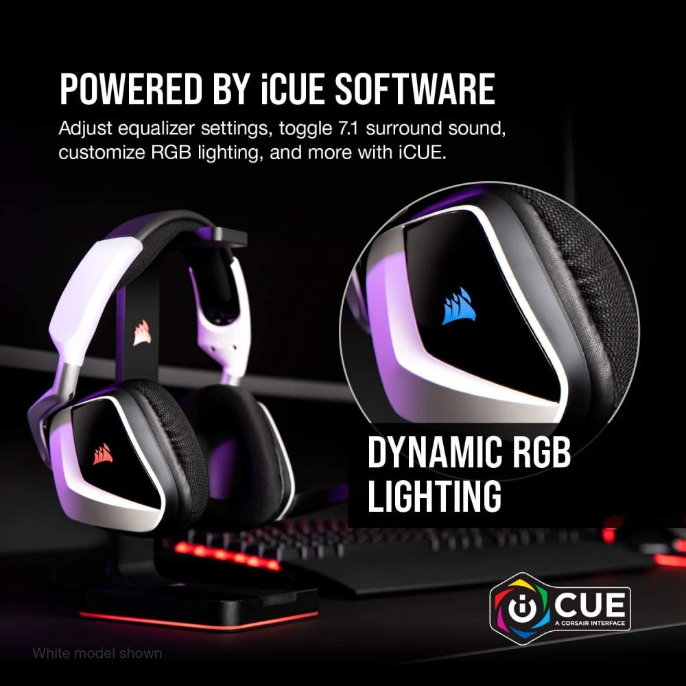 صورة سماعة كورسير - Corsair Void RGB Elite Wireless Premium Gaming Headset with 7.1 Surround Sound - Discord Certified - Works with PC, PS5 and PS4 - Carbon (CA-9011201-NA) رقم 6