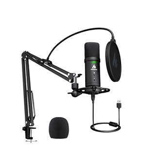 صورة مايكروفون ماونو - USB Microphone 192KHz/24Bit Zero Latency Monitoring MAONO AU-PM401 USB Computer Condenser Cardioid Mic with Mute Button for Podcasting, Gaming, YouTube, Streaming, Recordin