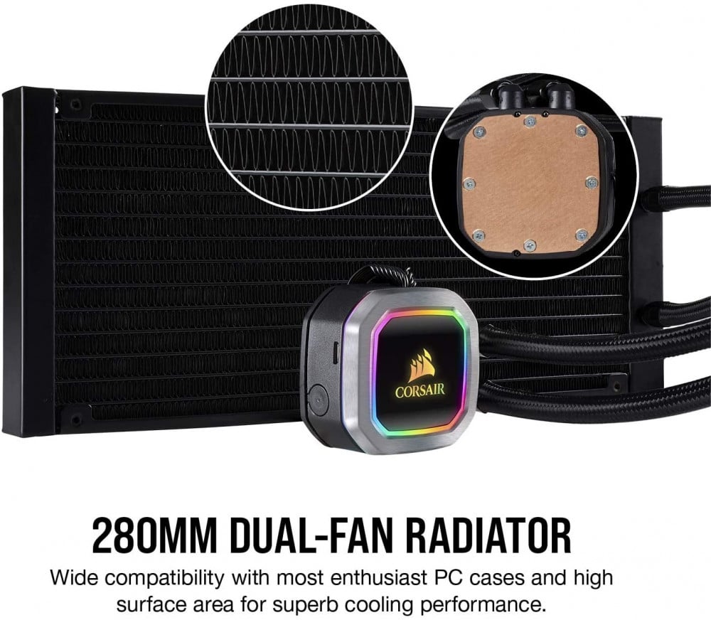 صورة مبرد مائي CORSAIR H115i RGB Platinum أداء تبريد فائق وإضاءة RGB مذهلة رقم 2