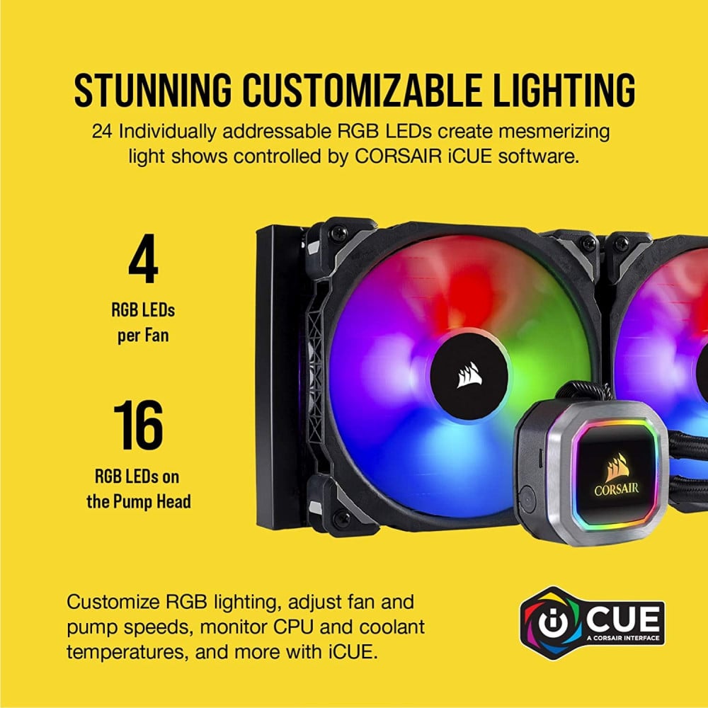 صورة مبرد مائي CORSAIR H115i RGB Platinum أداء تبريد فائق وإضاءة RGB مذهلة رقم 6