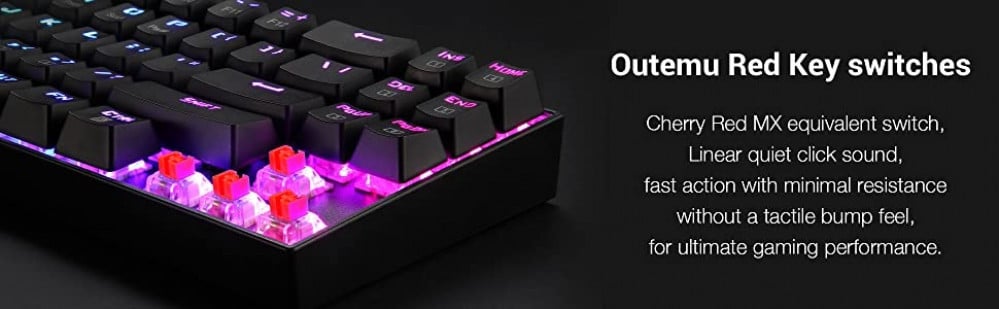 صورة Redragon K599-KRS Deimos RGB Compact Wireless Mechanical Gaming Keyboard رقم 9