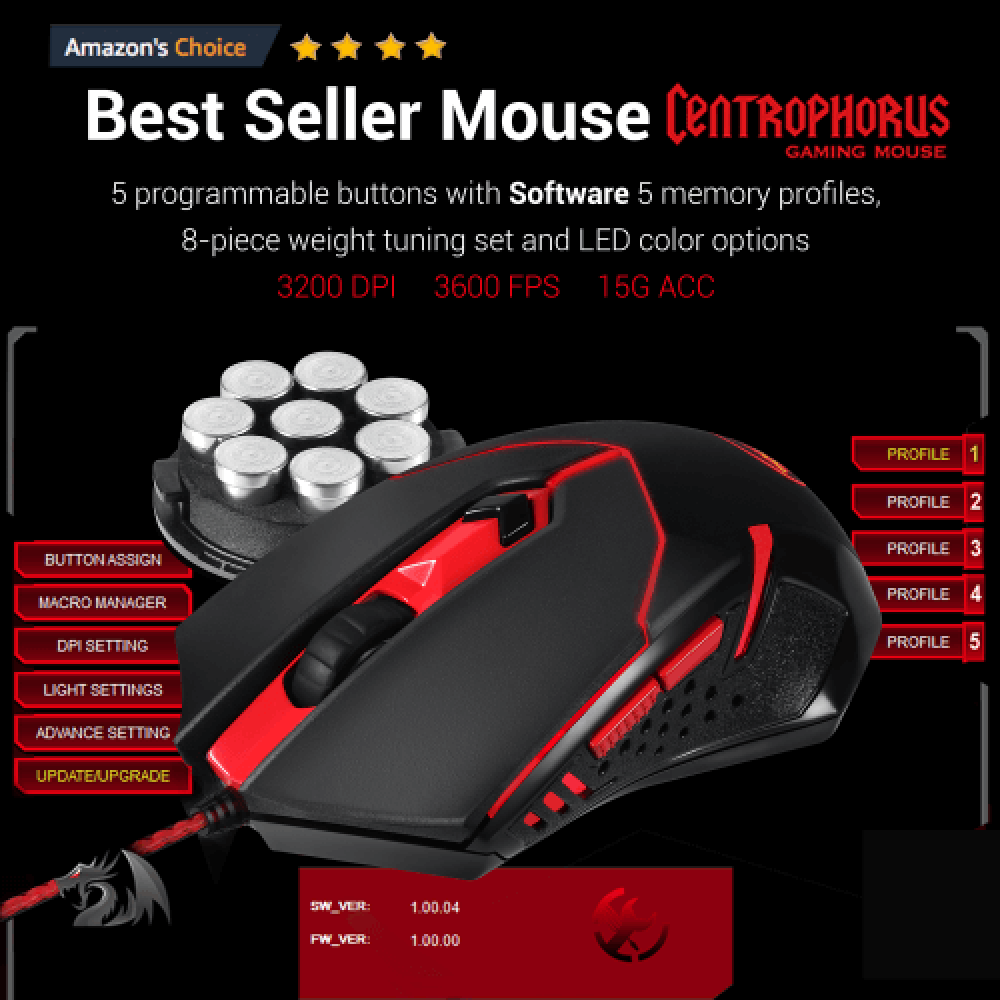 صورة REDRAGON S101 WIRED RGB BACKLIT GAMING KEYBOARD AND MOUSE, GAMING MOUSE PAD, GAMING HEADSET COMBO ALL IN 1 PC GAMER BUNDLE FOR WINDOWS PC – (BLACK) رقم 4