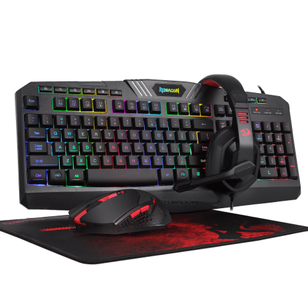 صورة REDRAGON S101 WIRED RGB BACKLIT GAMING KEYBOARD AND MOUSE, GAMING MOUSE PAD, GAMING HEADSET COMBO ALL IN 1 PC GAMER BUNDLE FOR WINDOWS PC – (BLACK) رقم 5