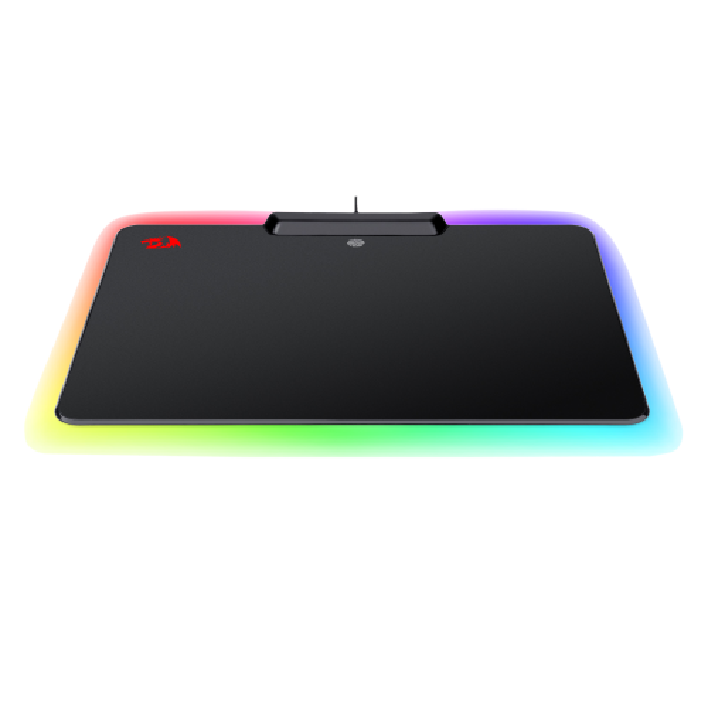 صورة REDRAGON P009 GAMING MOUSE PAD, RGB LED LIGHTING EFFECTS, WIRED, HARD NON-SLIP RUBBER LOW FRICTION SURFACE MOUSE MAT SOFTWARE PROGRAMMABLE FOR MMO COMPUTER WINDOWS PC GAMERS (14.1 X 10.4 INC رقم 2