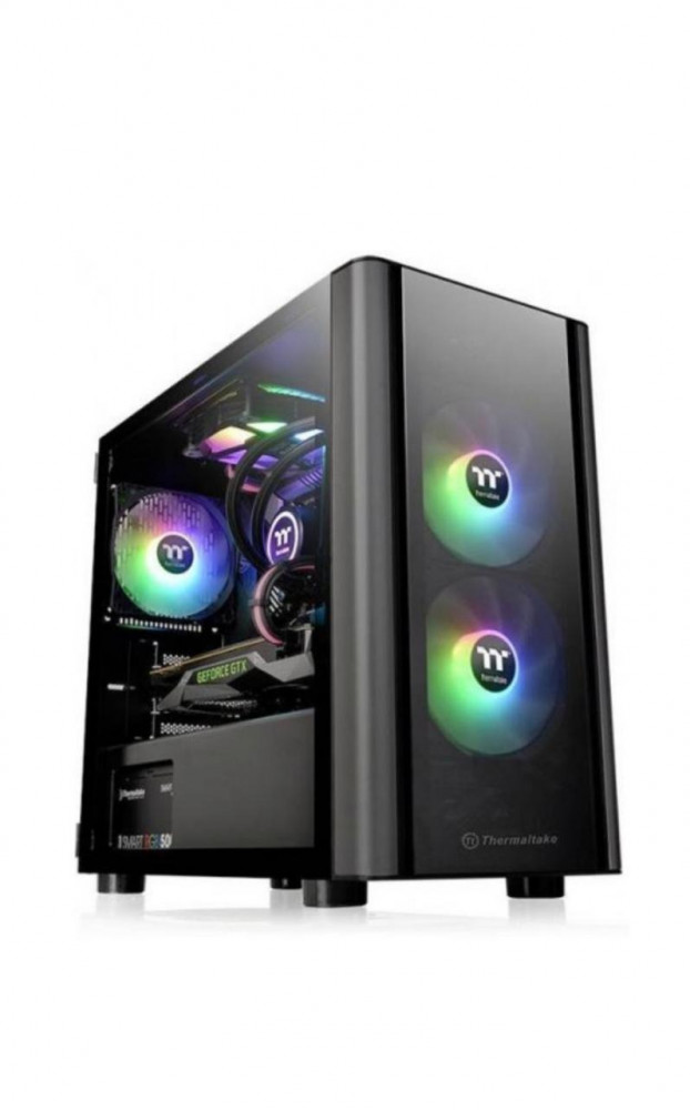 صورة Thermaltake V150 TG Microtower PC casing Black Built-in LED fan, Window, Dust filter