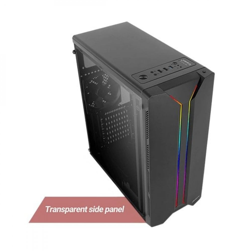 صورة Antec NX110 ARGB Clear Side (GPU 350mm) ATX|Micro ATX|Mini ITX Gaming Chassis – Black رقم 3