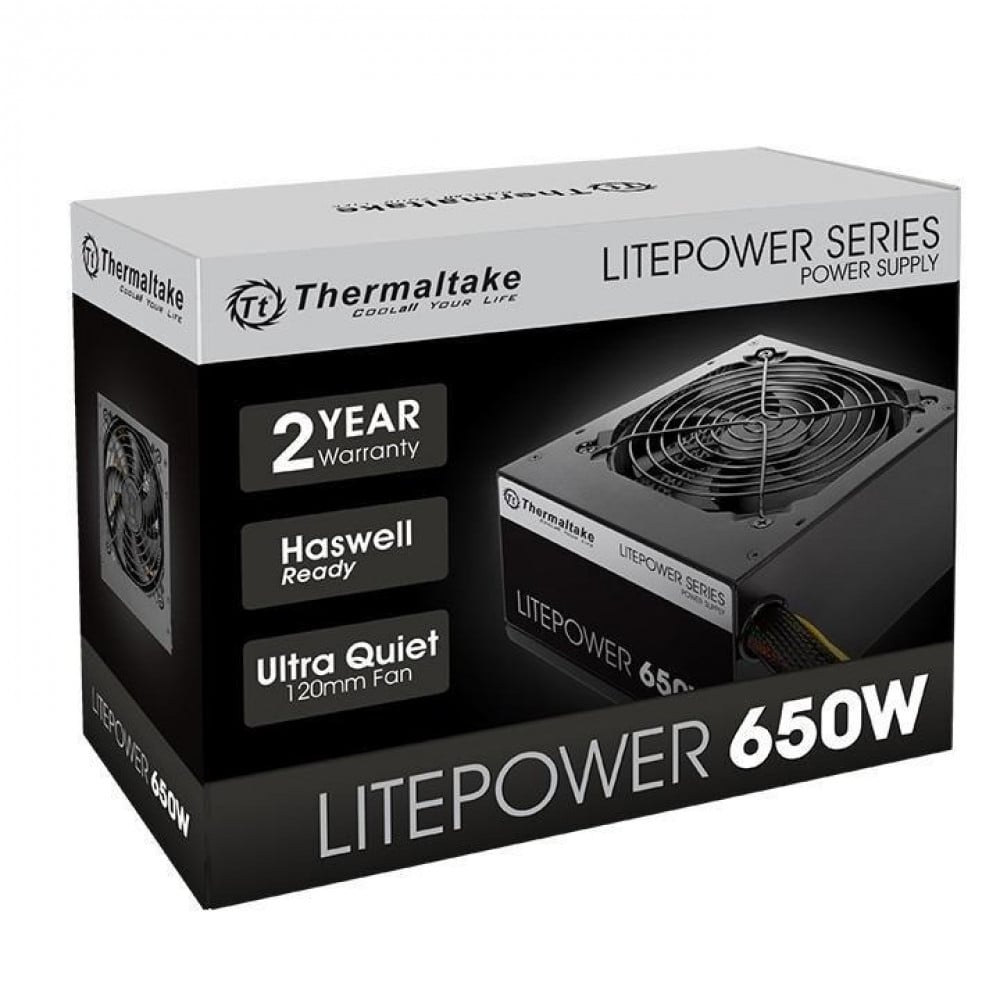 صورة Thermaltake LitePower 650W Power Supply (LTP-0650P-2) رقم 2