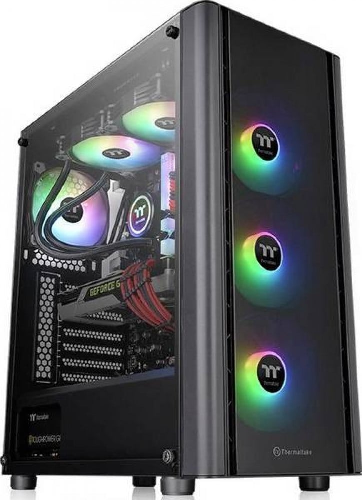 صورة Thermaltake V250 TG Argb Midi tower PC casing Black Built in fan, 3 built in LED fans, Window رقم 6