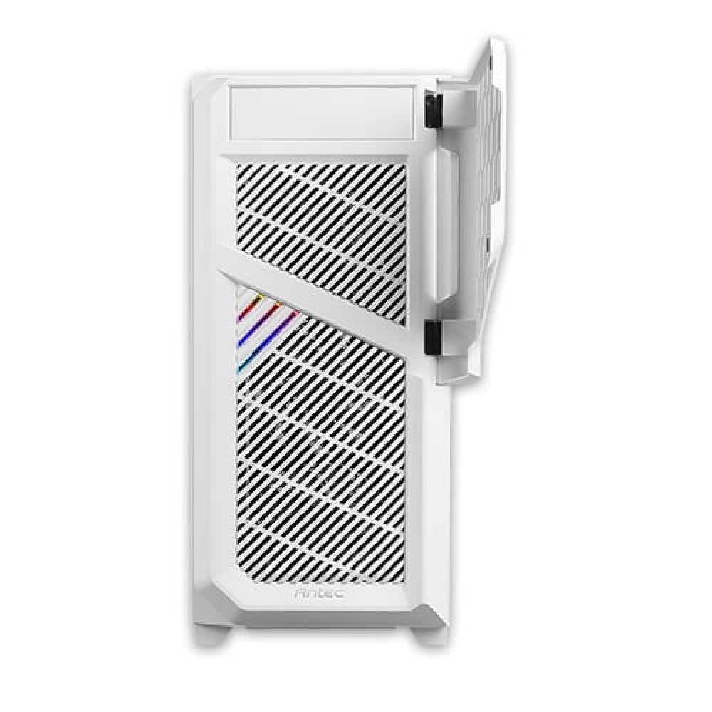 صورة Antec DP502 Flux White Mid Tower 2 X USB 3.0 Tempered Glass Side Window Panel White Case with RGB LED Lighting رقم 2