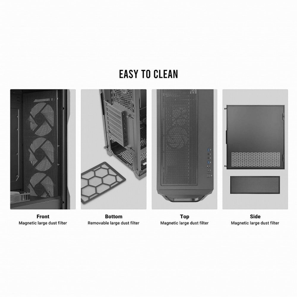 صورة Antec DF600 FLUX ARGB Cabinet (Black) رقم 6