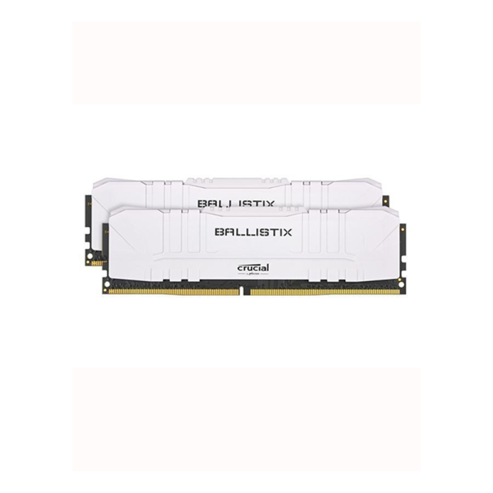 صورة رام Ballistix DDR4 16GB (2x8GB) 3200MHz White – أداء فائق وتصميم أنيق