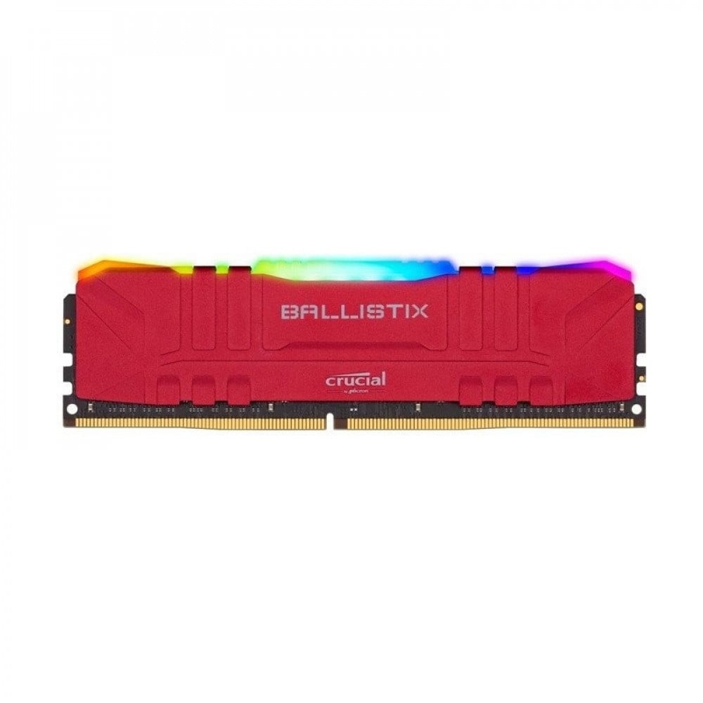 صورة Crucial Ballistix RGB 16GB Kit (2 x 8GB) DDR4-3200 Desktop Gaming Memory (Red) رقم 2