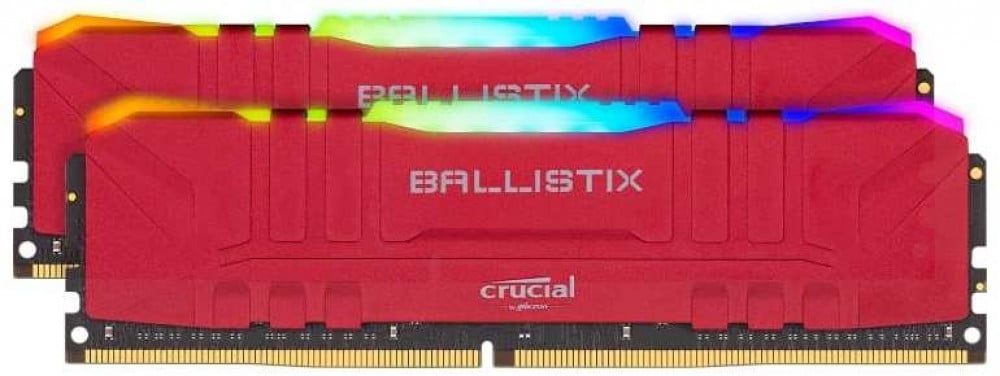 صورة Crucial Ballistix RGB 16GB Kit (2 x 8GB) DDR4-3200 Desktop Gaming Memory (Red) رقم 3