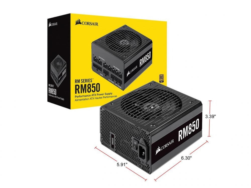 صورة باور سبلاي Corsair 850W (Gold) Modular – أداء عالي وكفاءة استثنائية