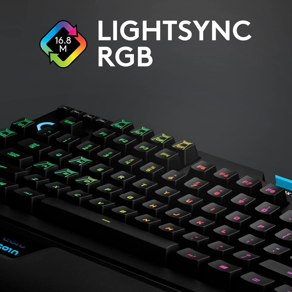 صورة Logitech G910 Orion Spectrum Illuminated Mechanical Gaming Keyboard, RGB Backlit Keys, Romer-G Tactile Key Switches, 9 Programmable G-Keys, Arx Dual Display Technology, QWERTY Int. Layout -  رقم 4