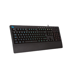 صورة Logitech G213 Prodigy Gaming Keyboard, RGB Lightsync Backlit Keys, Spill-Resistant, Customizable Keys, Dedicated Multi-Media Keys, QWERTY US International Layout - Black
