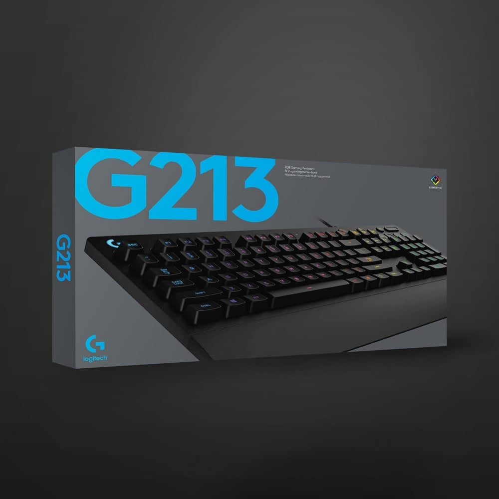 صورة Logitech G213 Prodigy Gaming Keyboard, RGB Lightsync Backlit Keys, Spill-Resistant, Customizable Keys, Dedicated Multi-Media Keys, QWERTY US International Layout - Black رقم 7