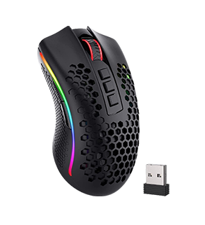 صورة Redragon M808 Storm Pro Wireless Gaming Mouse, RGB Honeycomb Form - 16,000 DPI Optical Sensor - 7 Programmable Buttons - Precise Registration