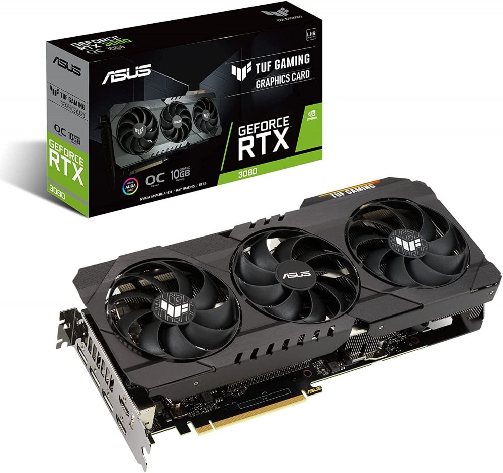صورة ASUS TUF Gaming NVIDIA GeForce RTX 3080 V2 OC Edition Graphics Card (PCIe 4.0, 10GB GDDR6X, LHR, HDMI 2.1, DisplayPort 1.4a, Dual Ball Fan Bearings, Military-Grade Certification, GPU Tweak I رقم 5