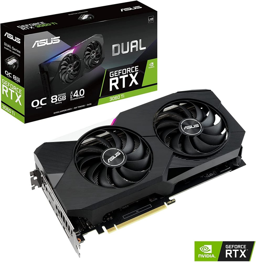 صورة ASUS Dual NVIDIA GeForce RTX 3060 Ti V2 OC Edition Gaming Graphics Card (PCIe 4.0, 8GB GDDR6 Memory, LHR, HDMI 2.1, DisplayPort 1.4a, Axial-tech Fan Design, Dual BIOS, Protective Backplate) رقم 3