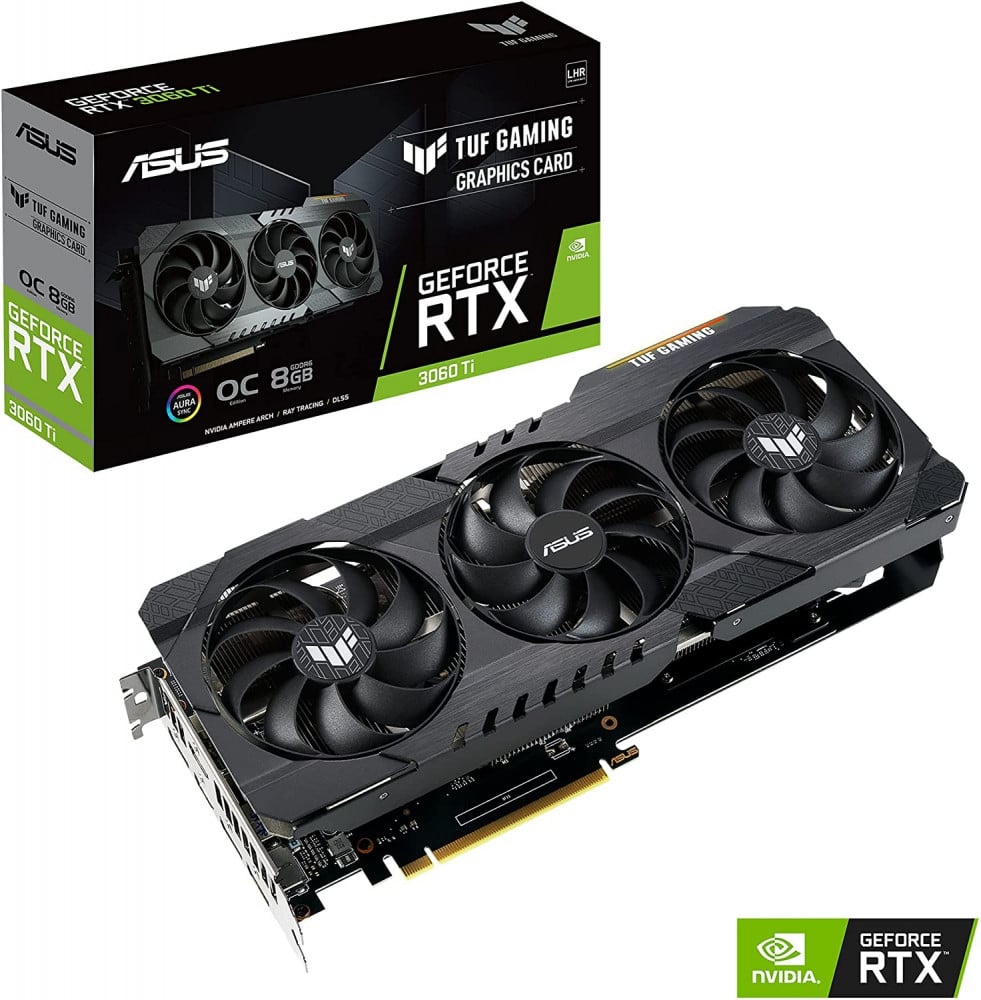 صورة ASUS TUF Gaming NVIDIA GeForce RTX 3060 Ti V2 OC Edition Graphics Card (PCIe 4.0, 8GB GDDR6, LHR, HDMI 2.1, DisplayPort 1.4a, Dual Ball Fan Bearings, Military-Grade Certification, GPU Tweak  رقم 2