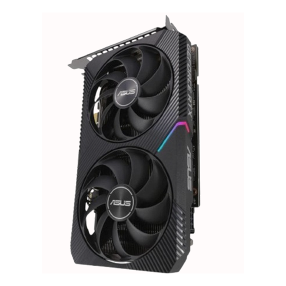 صورة بطاقة رسومات اسوس مزدوجة RTX3060TI-O8G-MINI / GEFORCE RTX 3060 TI 8GB GDDR6 PCI-E (DUAL-RTX3060TI-O8G-MINI) اسوس تيك كمبيوتر انك