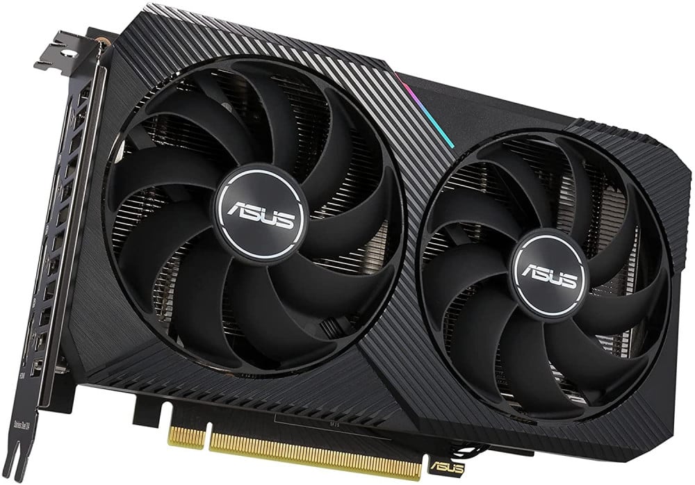 صورة بطاقة رسومات اسوس مزدوجة RTX3060TI-O8G-MINI / GEFORCE RTX 3060 TI 8GB GDDR6 PCI-E (DUAL-RTX3060TI-O8G-MINI) اسوس تيك كمبيوتر انك رقم 3