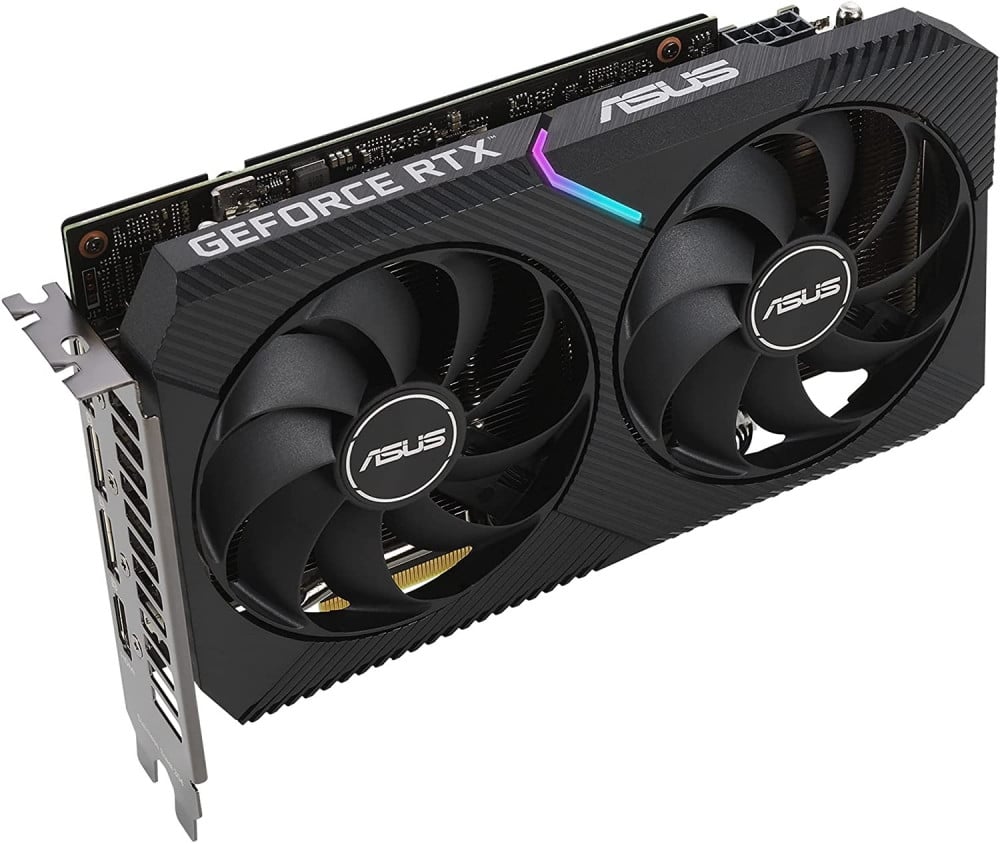 صورة بطاقة رسومات اسوس مزدوجة RTX3060TI-O8G-MINI / GEFORCE RTX 3060 TI 8GB GDDR6 PCI-E (DUAL-RTX3060TI-O8G-MINI) اسوس تيك كمبيوتر انك رقم 4