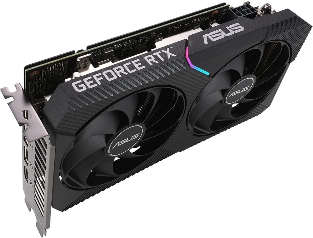 صورة بطاقة رسومات اسوس مزدوجة RTX3060TI-O8G-MINI / GEFORCE RTX 3060 TI 8GB GDDR6 PCI-E (DUAL-RTX3060TI-O8G-MINI) اسوس تيك كمبيوتر انك رقم 5