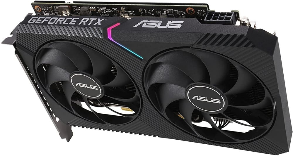 صورة بطاقة رسومات اسوس مزدوجة RTX3060TI-O8G-MINI / GEFORCE RTX 3060 TI 8GB GDDR6 PCI-E (DUAL-RTX3060TI-O8G-MINI) اسوس تيك كمبيوتر انك رقم 7