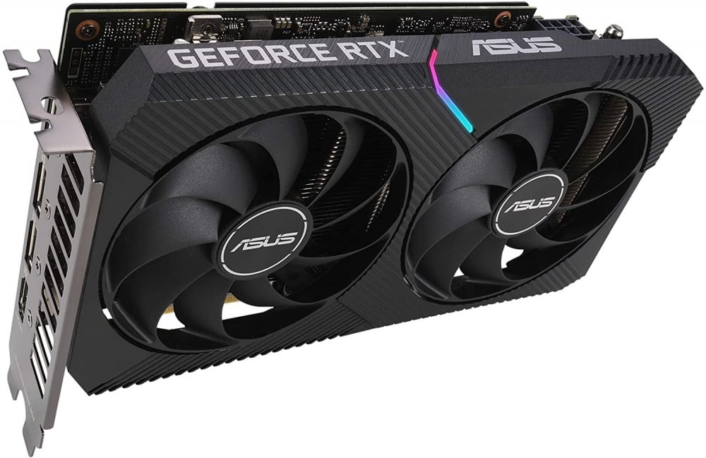 صورة بطاقة رسومات اسوس مزدوجة RTX3060TI-O8G-MINI / GEFORCE RTX 3060 TI 8GB GDDR6 PCI-E (DUAL-RTX3060TI-O8G-MINI) اسوس تيك كمبيوتر انك رقم 8