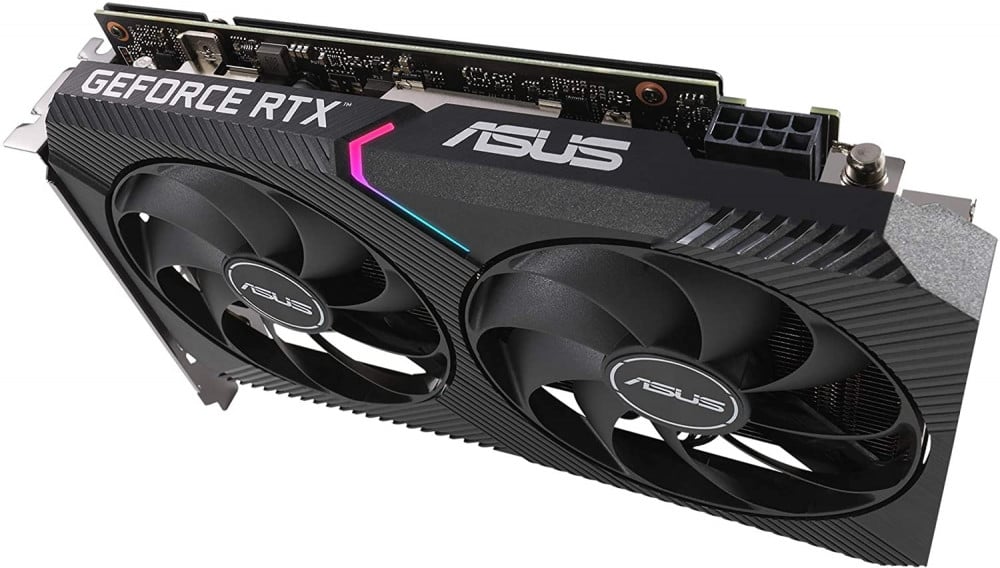 صورة بطاقة رسومات اسوس مزدوجة RTX3060TI-O8G-MINI / GEFORCE RTX 3060 TI 8GB GDDR6 PCI-E (DUAL-RTX3060TI-O8G-MINI) اسوس تيك كمبيوتر انك رقم 9