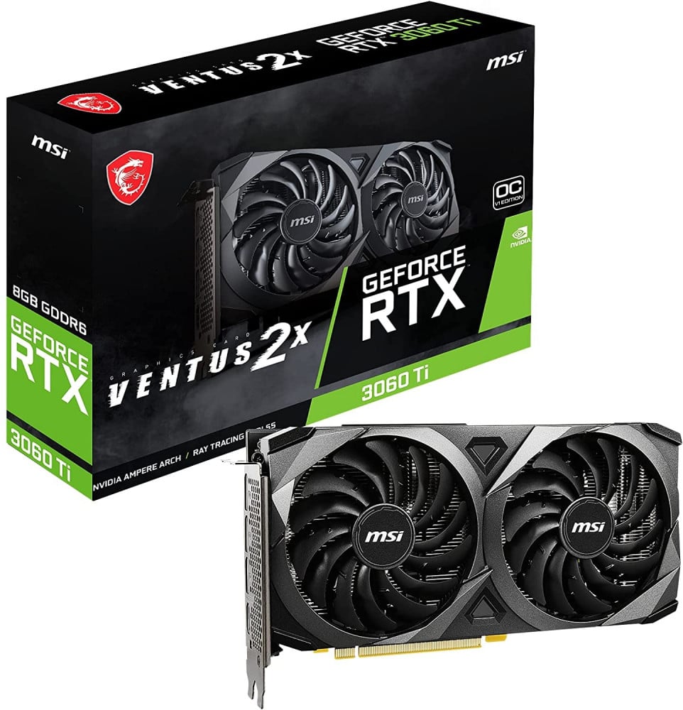 صورة MSI Gaming GeForce RTX 3060 Ti LHR 8GB GDRR6 256-Bit HDMI/DP Nvlink Torx Fan 3 Ampere Architecture OC Graphics Card (RTX 3060 Ti Ventus 2X 8G OCV1 LHR) رقم 8