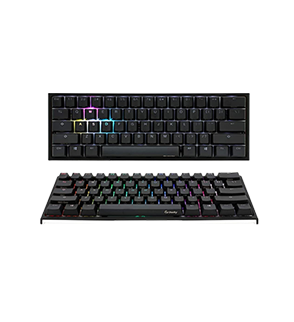 صورة كيبورد دوكي DUCKY One 2 Mini Speed Silver Cherry Switch Seamless Double Shot RGB LED Gaming Keyboard - Black | DKON2061ST-PUSPDAZT1 PC