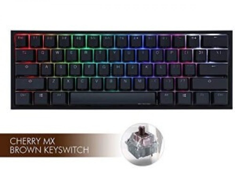 صورة كيبورد دوكي DUCKY One 2 Mini Speed Silver Cherry Switch Seamless Double Shot RGB LED Gaming Keyboard - Black | DKON2061ST-PUSPDAZT1 PC رقم 2