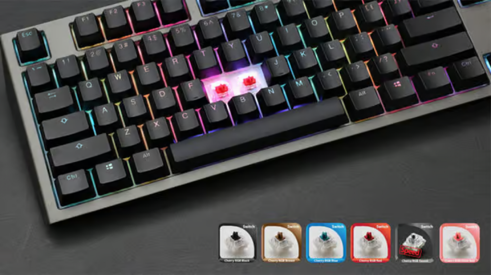 صورة كيبورد دوكي DUCKY One 2 Mini Speed Silver Cherry Switch Seamless Double Shot RGB LED Gaming Keyboard - Black | DKON2061ST-PUSPDAZT1 PC رقم 3