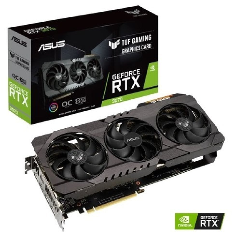 صورة Asus TUF Gaming GeForce RTX 3070 OC V2 8GB GDDR6 Graphics Card, 1845MHz, 256-bit رقم 2