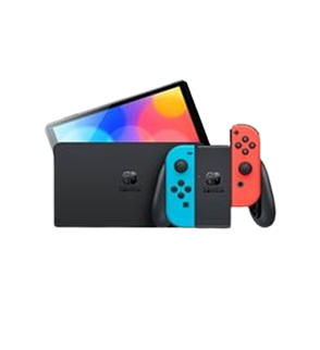 صورة جهاز تحكم نينتندو سويتش أوليد يد تحكم أزرق نيون وأحمر- NINTENDO-SWITCH-OLED رقم 2
