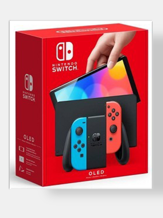 صورة جهاز تحكم نينتندو سويتش أوليد يد تحكم أزرق نيون وأحمر- NINTENDO-SWITCH-OLED رقم 4