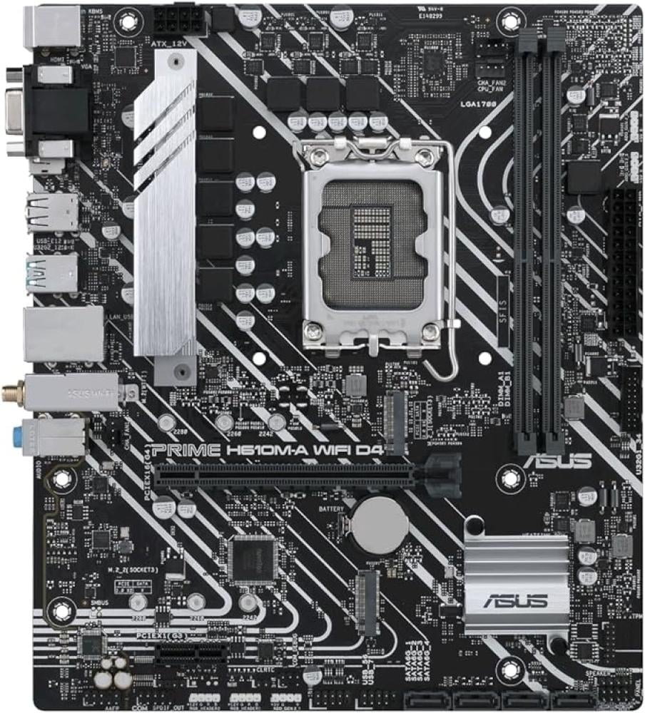 صورة لوحة أم ASUS PRIME H610M-A WIFI D4 – أداء قوي ودعم Wi-Fi لمعالجات Intel LGA 1700 رقم 2