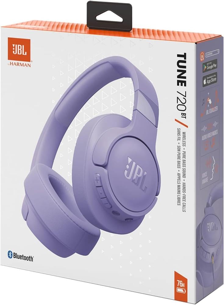 صورة سماعه رأسيه لاسلكيه JBL TUNE 720 BT بلون ارجواني رقم 9
