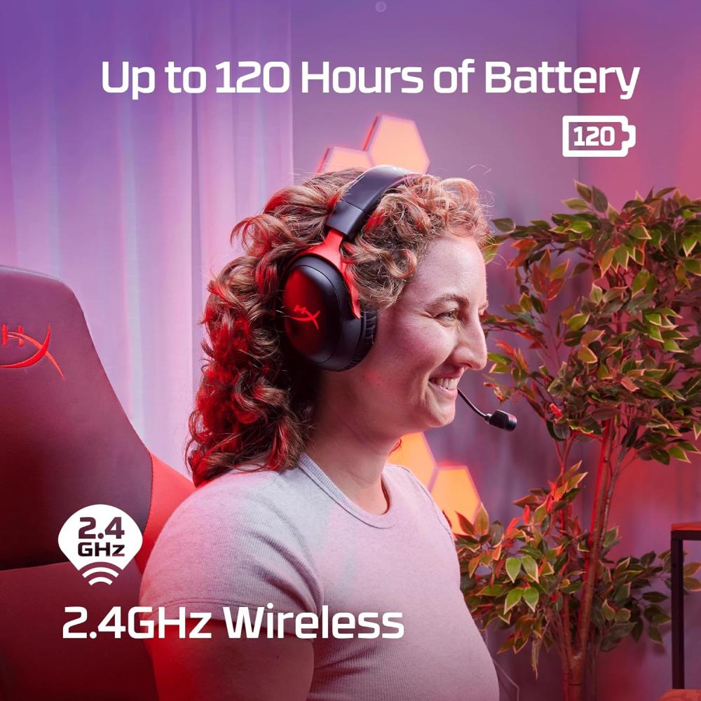 صورة سماعة الألعاب اللاسلكية HyperX Cloud 3 Wireless – صوت محيطي وراحة لا مثيل لها رقم 4