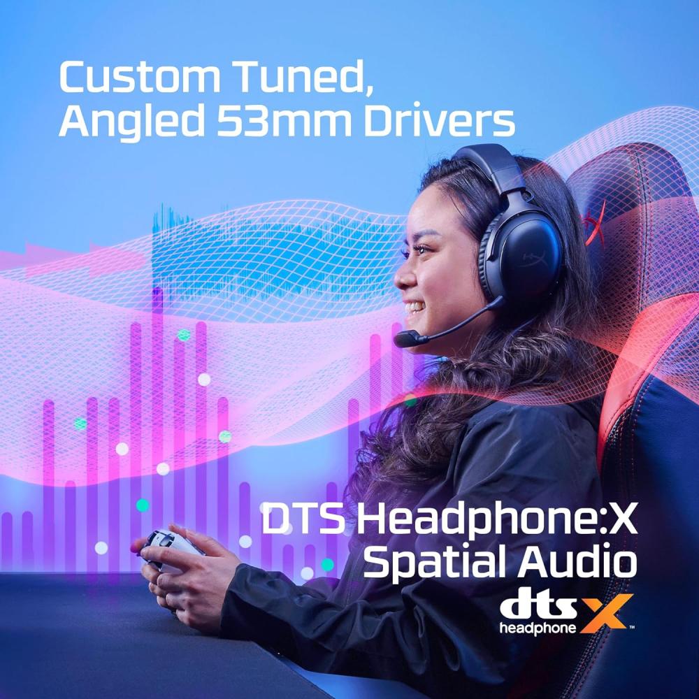 صورة سماعة الألعاب اللاسلكية HyperX Cloud 3 Wireless – صوت محيطي وراحة لا مثيل لها رقم 6