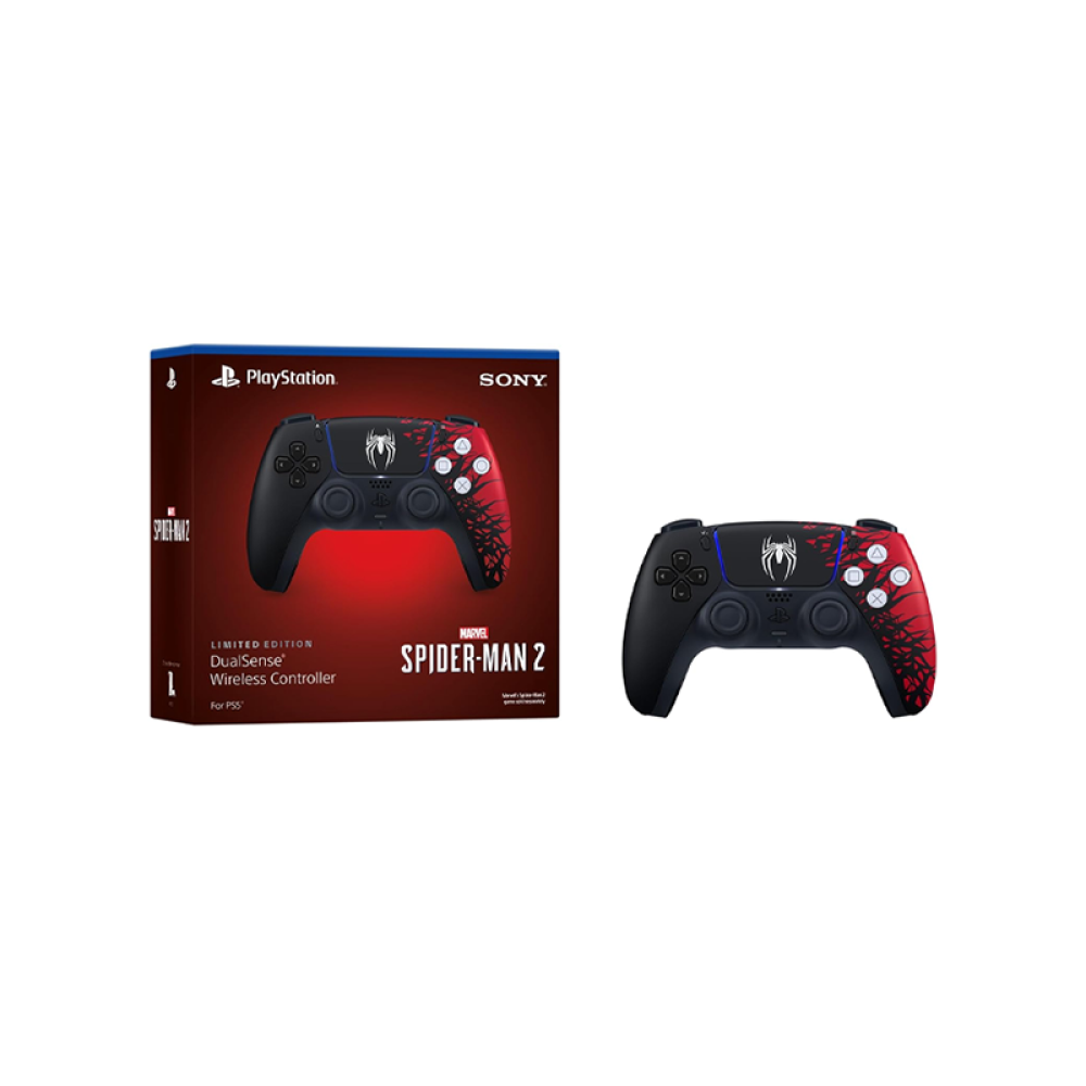 صورة وحدة تحكم بلايستيشن 5 أصلية DualSense لاسلكية – إصدار Marvel's Spider-Man 2 Limited Edition | يد سوني 5 سبايدرمان PS5 Controller