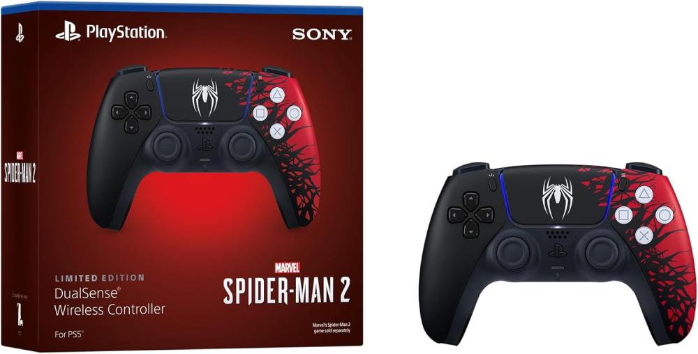صورة وحدة تحكم بلايستيشن 5 أصلية DualSense لاسلكية – إصدار Marvel's Spider-Man 2 Limited Edition | يد سوني 5 سبايدرمان PS5 Controller رقم 5